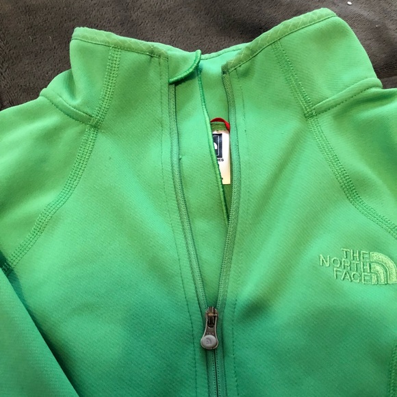 Green North Face Half Zip - Picture 3 of 5